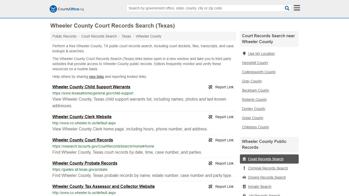 Wheeler County Court Records Search (Texas) - countyoffice.org